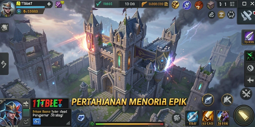 Tampilan menarik dari gameplay Tower Defense di 11TBET.