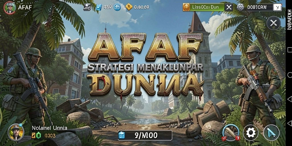 Tangkapan layar AFAF yang menunjukkan aksi strategi mendebarkan.