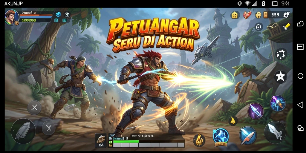 Tampilan gameplay AKUNJP yang menegangkan dan seru.