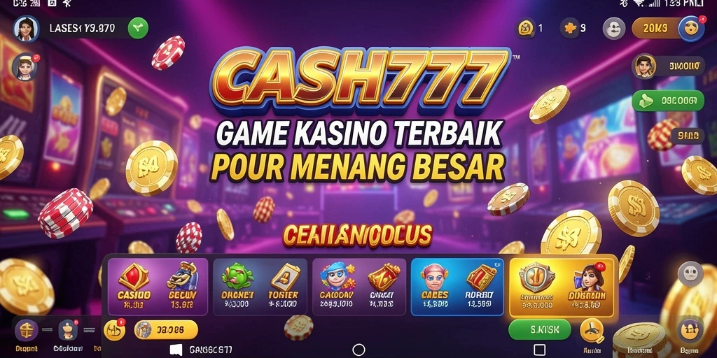 Tangkapan layar utama CASH777 menampilkan gameplay seru dengan grafis menawan.