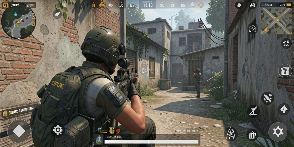 Screenshot menampilkan aksi intens dan grafis menawan dalam CIPOK.