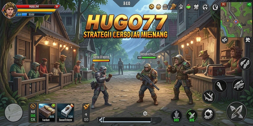 Tampilan gameplay HUGO77 yang menegangkan dan menantang.