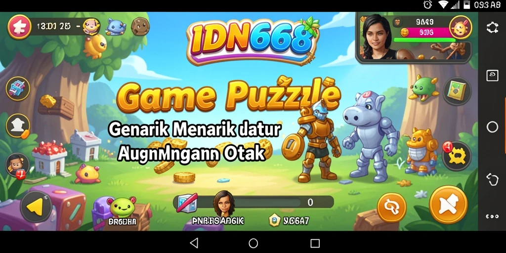 Screenshot menunjukkan gameplay menarik dan tantangan puzzle di IDN668.