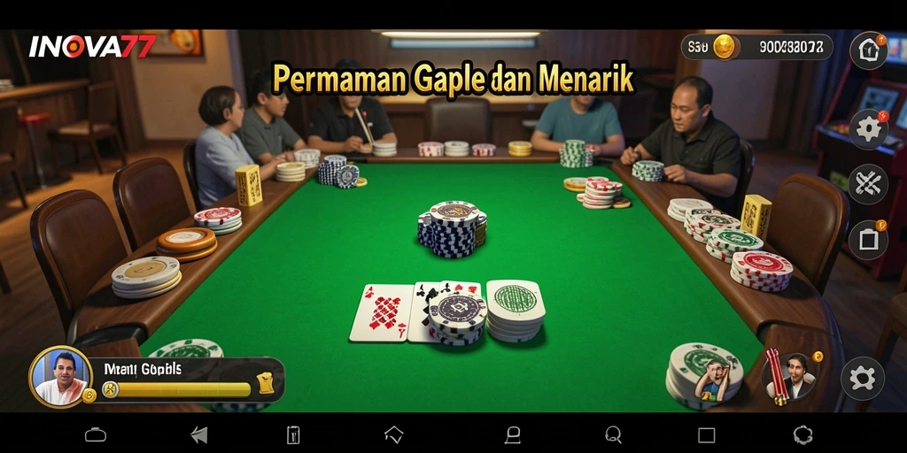 Tampilan gameplay <strong>INOVA77</strong> yang menarik saat bermain Gaple.