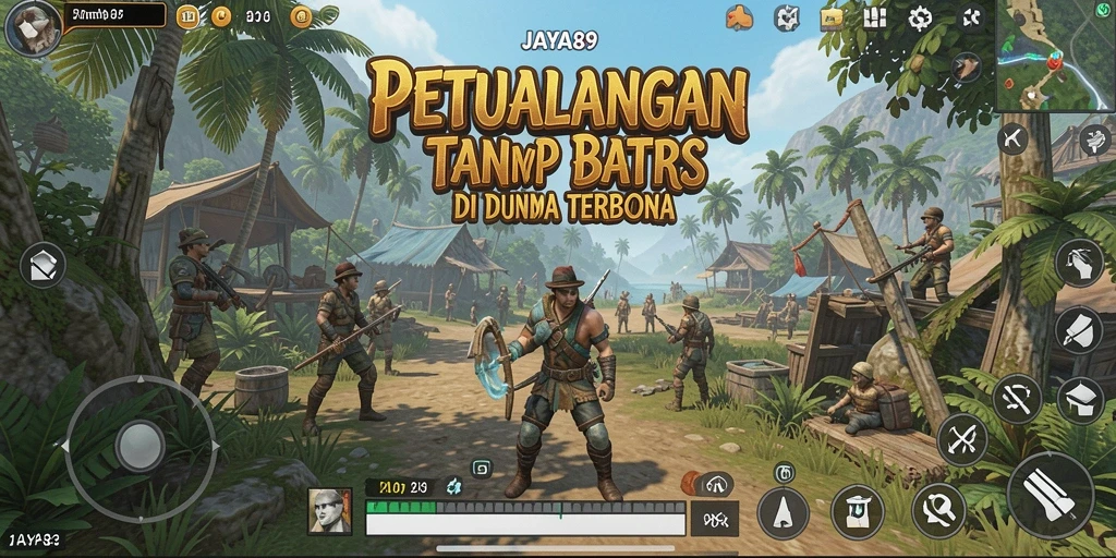 Screenshot gameplay JAYA89 yang menunjukkan petualangan seru di dunia terbuka.