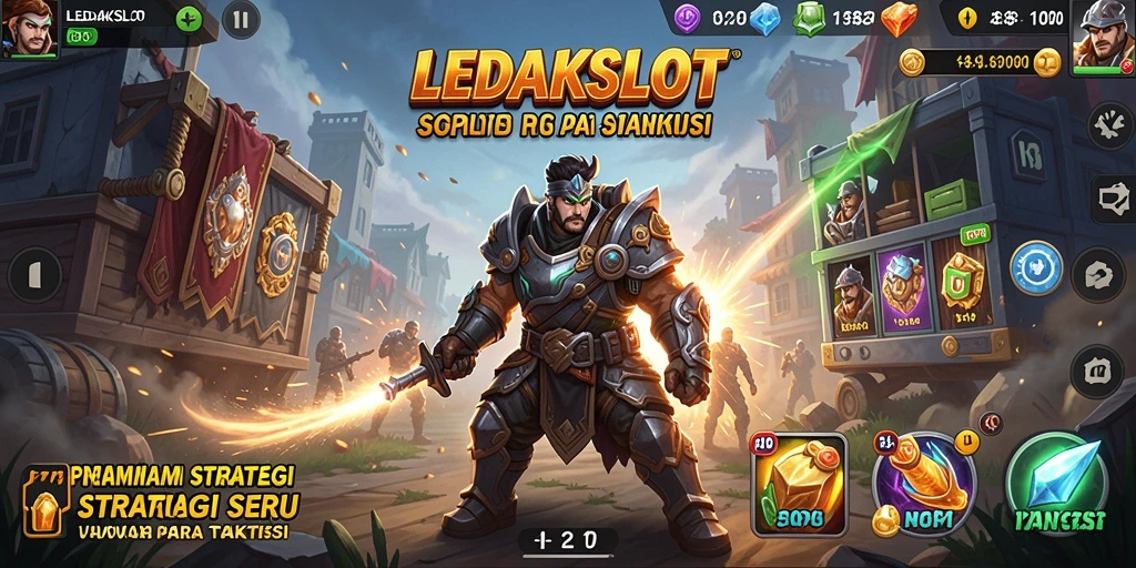 Screenshot LEDAKSLOT menampilkan aksi strategi yang menegangkan.