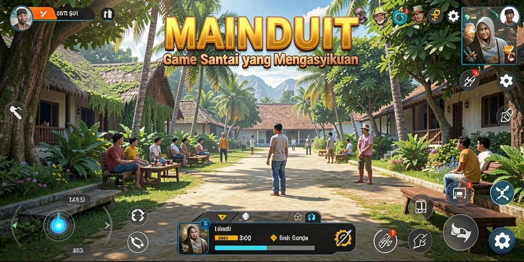 Tampilan seru dari gameplay di MAINDUIT yang membuat ketagihan.
