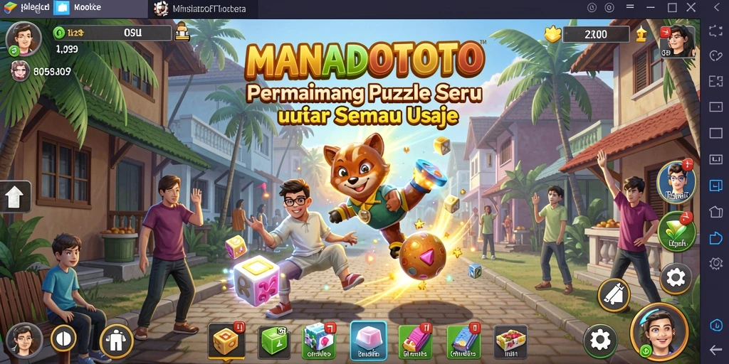Tampilan gameplay menarik dari MANADOTOTO dengan teka-teki seru.