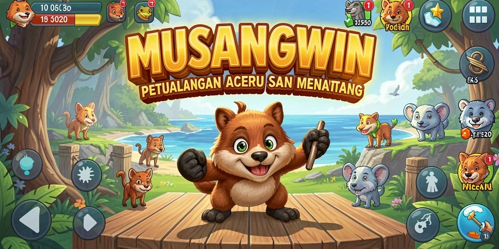 Tampilan seru gameplay MUSANGWIN dalam aksi menantang.