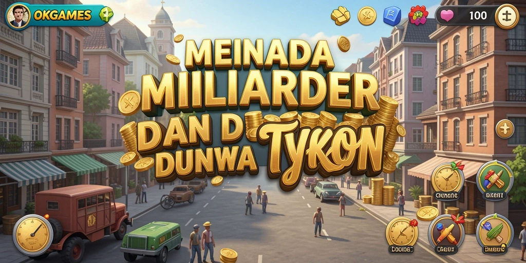 Tampilan gameplay menarik di OKGAMES yang menunjukkan keseruan Tycoon.