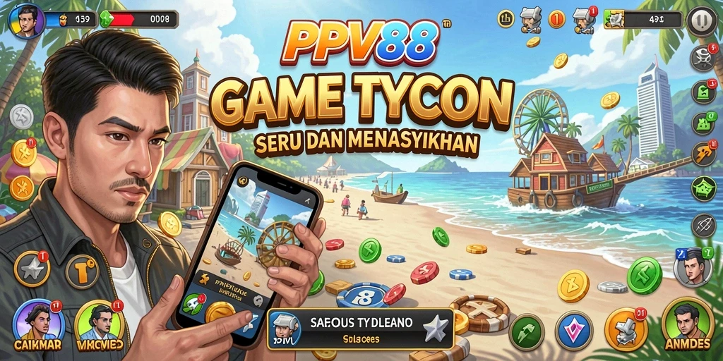 Tampilan gameplay PPV88 dengan grafis yang menarik dan fitur Tycoon.