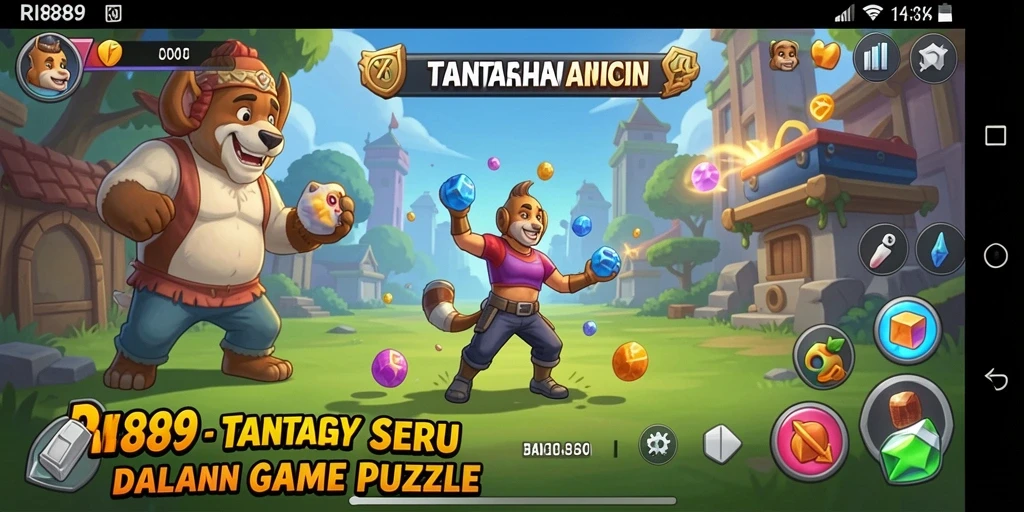 Tampilan gameplay seru dari game Puzzle RI889.