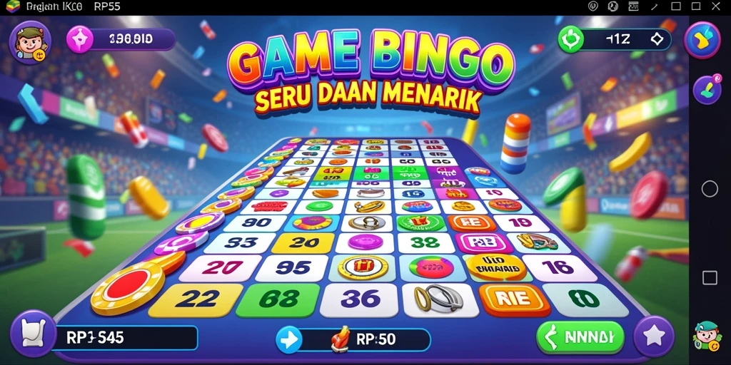 Screenshot utama RP55 menampilkan gameplay Bingo yang menarik dan seru.