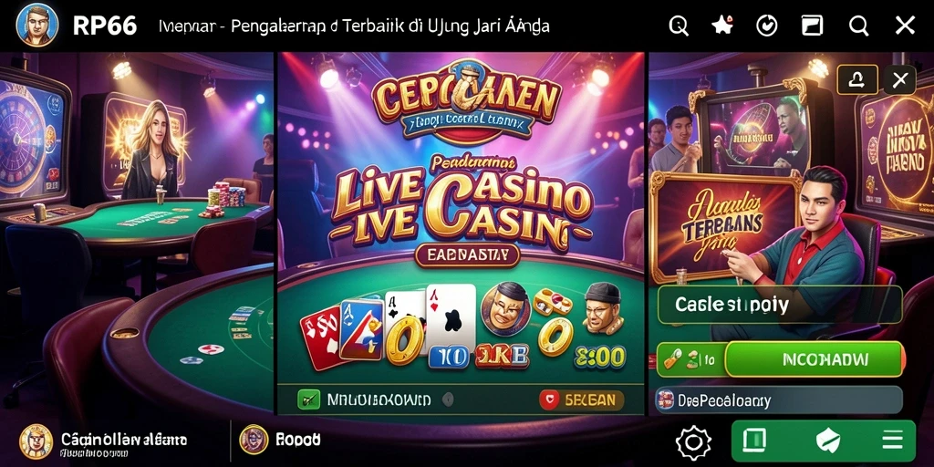 Gameplay seru di RP66 dengan dealer langsung yang profesional.