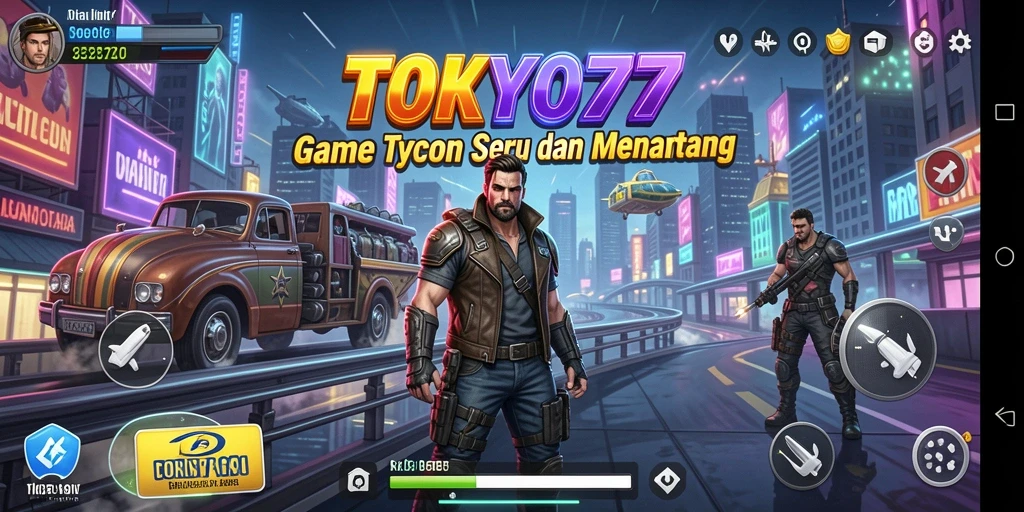 Screenshot utama TOKYO77 menampilkan gameplay Tycoon yang menarik dan memikat.