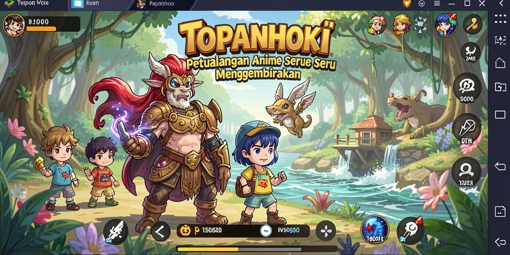 Screenshot gameplay TOPANHOKI yang menampilkan aksi seru dalam petualangan Anime.