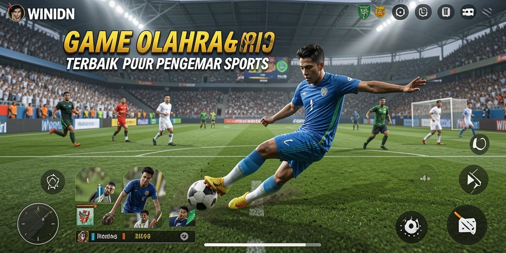 Screenshot gameplay WINIDN menampilkan aksi seru permainan olahraga.